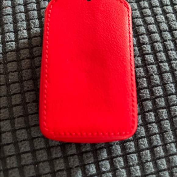 Mazda Faux Red Leather Keychain Fob Holder Replacement 3PC Set - Picture 2 of 3